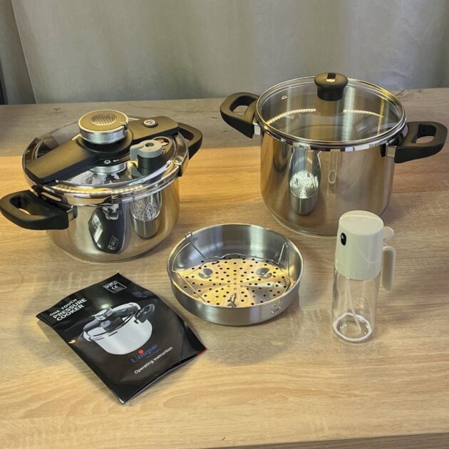 Pack Unique Pro 5L+7L Couvercle Verre + Panier Vapeur