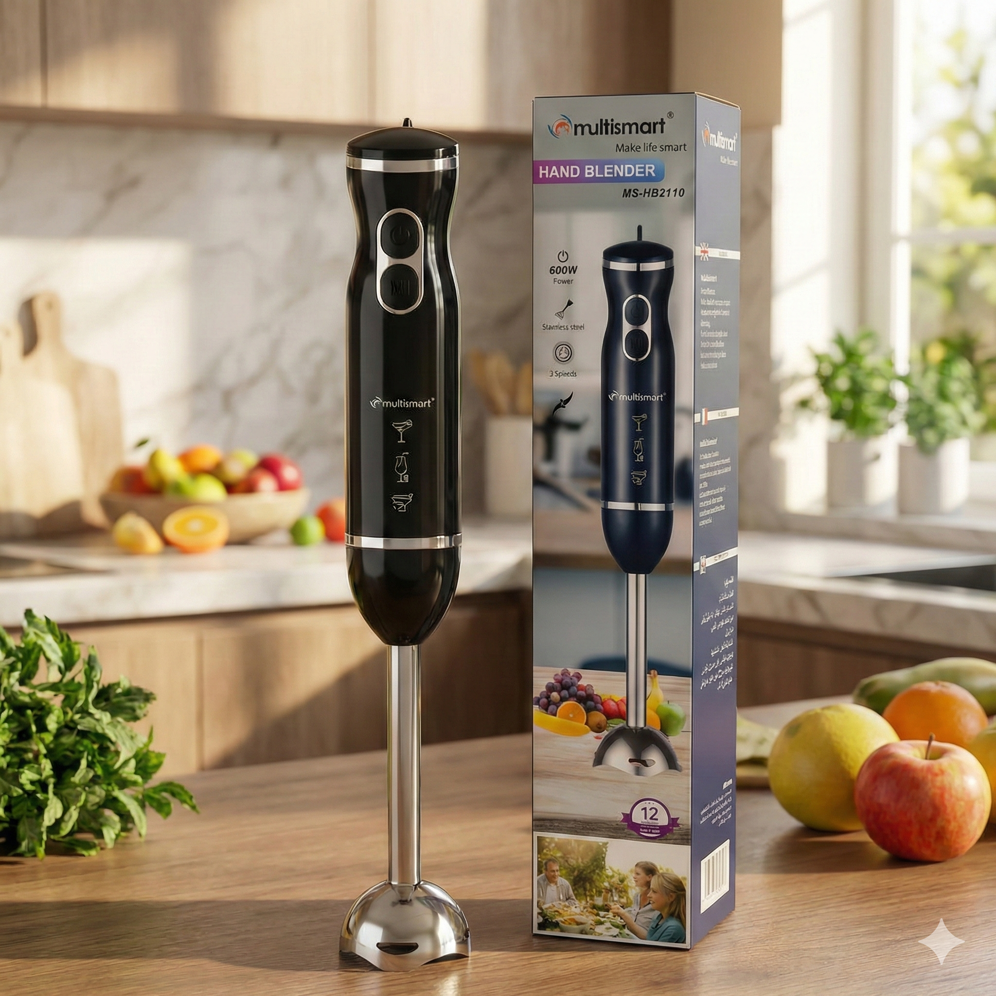 Bras mixer multismart inox 600w