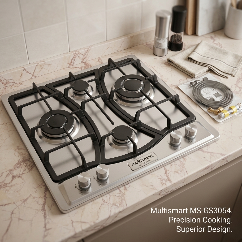 Table de cuisson Multismart 4 Feux Inox – موقد غاز مدمج بأداء عالي