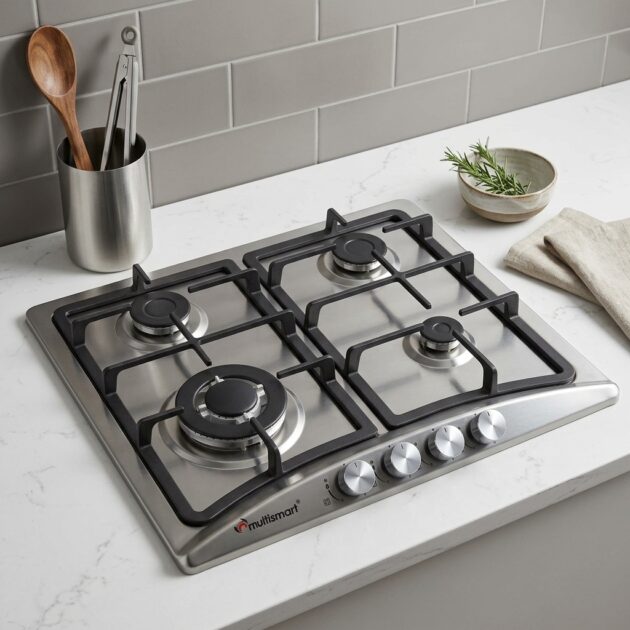Table de cuisson Multismart 4 Feux Inox – موقد غاز مدمج بأداء عالي